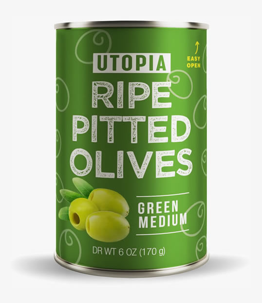 Pitted Green Olives Original